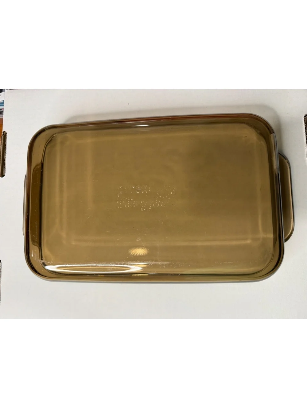 Pyrex 232-R Amber Brown Glass 2 Qt Rectangular Baking Dish USA